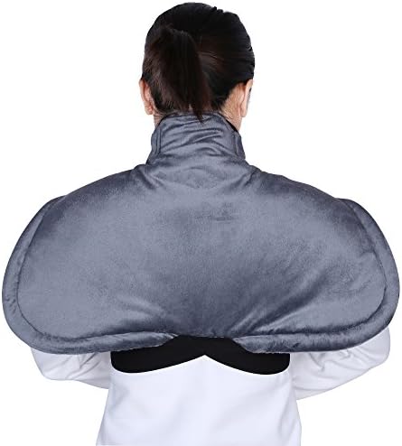 Far Infrared Electric Heating Pad Adjustable Velcro and Velvet Fabrics Soft Breathable Intelligent Temperature Control Keep Warm Back Pad for Fast Shoulder Pain Relief