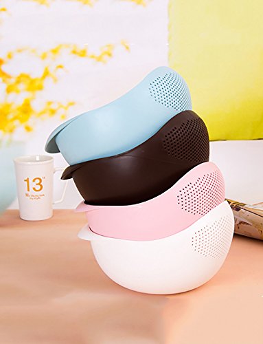 Fashionbabies Neue kreative Kunststoff Gemüse Waschbecken waschen Reis Sieb Obstkorb Küche Gadget L grün - 6