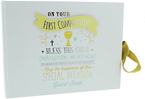 Signography 1st Communion Guest Book Baby Shower - Christening Gift