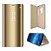 Price comparison product image Galaxy S9Plus Case, Perspective Window View Movie Flip Stand Reflective Make-Up Plated Mirror Cover, WEIFA Smart Awake Sleep Phone Case For Samsung Galaxy S9 Plus, Scan QR Code App, Gold