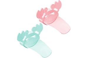 Silars Extension Robinet de Forme de Crabe pour Enfant, 2 Pièces Rallonge de Robinet Enfant d'animaux, Robinet Extender pour Enfants Bébés, pour Buse Deau Extender, Cuisine, Salle de Bain (Rose+Vert)