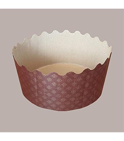 Lucgel Backform für niedrigen Panettone von 5000 gr (dm 330 mm H 170 mm) in vorgeformtem Backpapier Weihnachtskuchen Weihnachtshandwerk