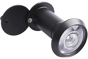 BEFUN Security Peephole Door Viewer Solid Brass 220 Degree Wide-Angle Spy Hole Viewer with Privacy Cover for 35-60mm Thick Doors Peep Hole, Black