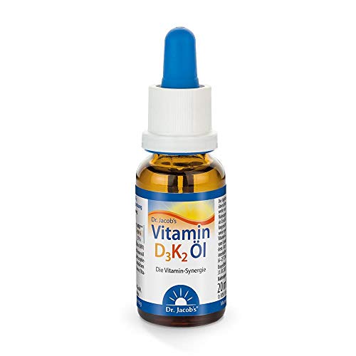Dr. Jacob's, vitamine D3 e K2 in gocce, flacone da