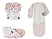 Produktbild Goumikids Bundle - Scratch Mittens, Stay On Booties, and All-in-One Pajamas - Organic Baby Essentials, 0-3m Forest Friends (Poppy) by Goumikids