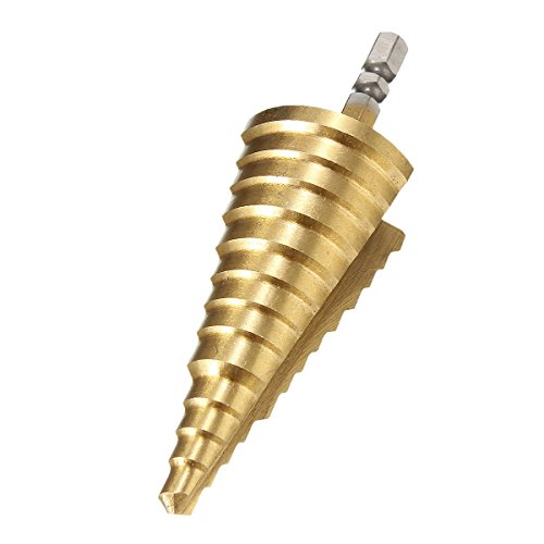 MOHOO 6-35mm Stufenbohrer titannitriert Schritt Kegelbohrer 13 Schritte Hex Schaft HSS Tool Kit Konusbohrer - 4