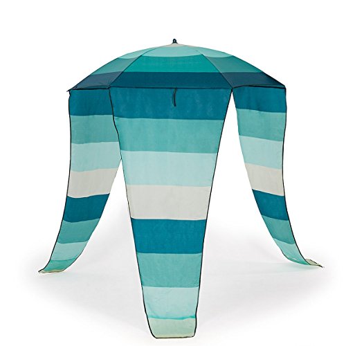Homekraft MAUI CIRCUS Strandschirm mit Zelt Sonnenschirm Sonnenschutz Gartenschirm 180 cm UV Schutz (Grün) - 2