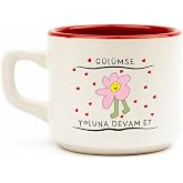 PALTO TASARIM G&uuml;l&uuml;mse, Yoluna Devam Et! Beyaz Ven&uuml;s Kupa - &Ouml;ğretmenler G&uuml;n&uuml; Hediyelik Kupa