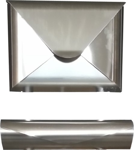 Preisvergleich Produktbild Design Wandbriefkasten SOBRE A4 mit Zeitungsrolle REVISTA Edelstahl