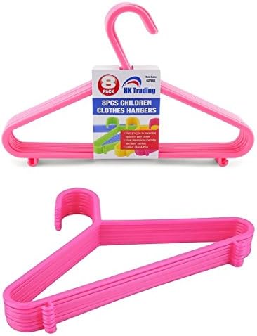 24 x PINK CHILDREN PLASTIC COAT HANGERS- 29cm wide ideal for baby &amp; toddler clothes FREE DELIVERY