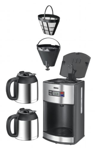 Unold 28465 Kaffeeautomat Digital mit 2 Warmhaltekanne-Edelstahlkannen / 1000 Watt / 1.2 Liter ca. 10 Tassen / Uhrfunktion - 2