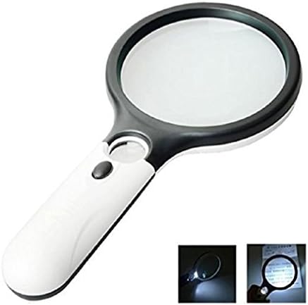 Eclairante 3 LEDs Magnifying Glass with 45 times magnification Reading Pocket Magnifying Glass Jewelry