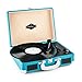 Produktbild auna Peggy Sue • Plattenspieler • Retro Schallplattenspieler • Riemenantrieb • Stereo-Lautsprecher • USB-Midi-Port • Abspielen und Digitalisieren • Tragegriff • blau