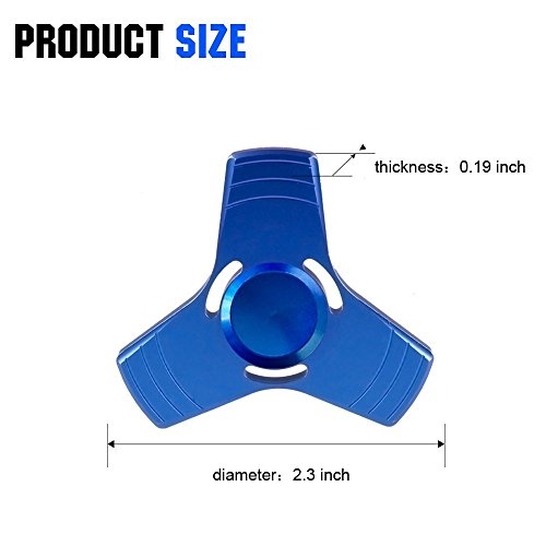 Fidget Hand Spinner, Samione Fidget Hand Spinner Fidget Toys Hand Spinner Finger Spielzeug für Kinder und Erwachsene Spielzeug Geschenke (Blau) - 2