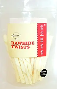 Chewers Rawhide Twists Dog Treat, White Chew Sticks, 450g