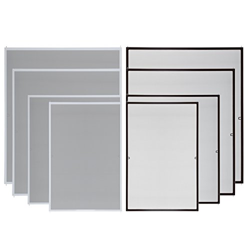 Fliegengitter für Fenster oder Tür – viele Modelle wählbar Alu Rahmen -braun, weiß, 80×120, 90×210, 100×120, 120×140, 120×240, 130×150, Insektenschutz Tür Fenster Alurahmen Fliegenschutz Mückenschutz (Fenster 80 x 120 cm, Weiß) - 2