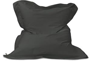 rucomfy Beanbags Kids Indoor/Outdoor Squashy Squarbie Bean Bag. Floor Cushion, Garden Chair or Sun Lounger. Water Resistant 125 x 100cm (Slate Grey, Beanbag Only)
