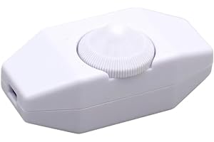 LED-dimmer - Steglös sladddimmer med På/Av-knapp, ljuskälla, roterande dimmer, dimmbrytare, sladd, mellandimmer - 230 Volt 1