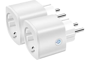 APOKIN Enchufe Inteligente Smart Plug con Luz de Noche, Enchufes inteligentes Temporizador Interruptor Wifi, Compatible con Google Home Amazon Alexa, App Control en Cualquier Lugar y Tiempo 2pack