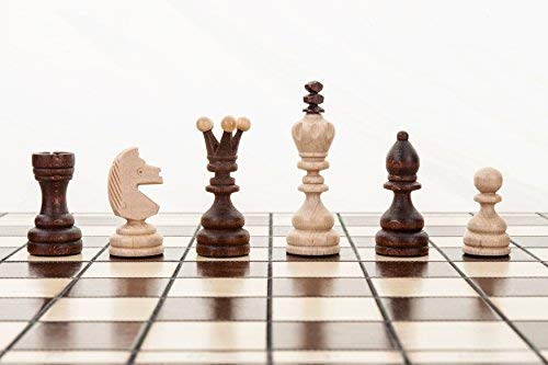 Diamante - grande 42cm/16,5 en artesanal clásico ajedrez madera