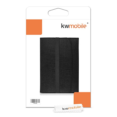 kwmobile Laptoptasche Filz Sleeve für 11″ 11,6″ Laptop / Tablet – Notebook Tasche Schutzhülle Laptop Case Hülle in Schwarz mit Innentaschen Innenmaße: ca. 31,5 x 25 cm - 7
