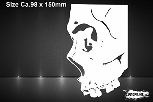 Airbrush Stencil Skull Side View Mini Gothic Skull Sideview Stencil A4