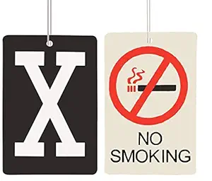 HOMEGINI No Smoking with X-Style Sign Air Freshener Hanging Perfume for Car, Home, Office