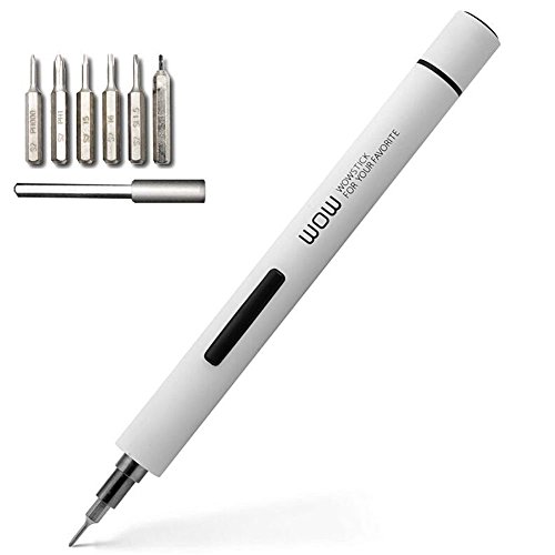 Preisvergleich Produktbild elecguru wowstick Mini Präzision schnurlose Electric Power-Schraubendreher graviermeister 1 / 20,3 cm Chuck 100RPM, 1 / 20,3 cm Hex, 6 verschiedene Köpfe, Tragetasche