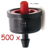 Gotero AUTOCOMPENSANTE y ANTIDRENANTE. Caudal 8 LITROS por hora. Modelo iDROP. Apertura a 0,5 bar. No desmontable. Filtración recomendada 120 mesh. Goteros de riego. ALTA PRECISIÓN. Pack 500 goteros