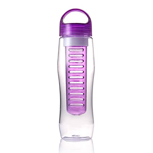 Wasserflasche banqiao 750 ml Frucht Infuser Wasser-Flasche Trinkflasche mit Früchtebehälter Kunststoff Trinkflasche Sport Sportflasche Auslaufsicher Trinkflaschen BPA Frei Infuser mit Tragehenkel - 5