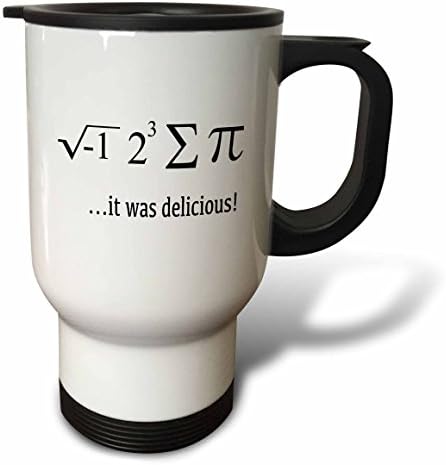 3dRose I Ate Sum Pi it Was Delicious Math Humor Mathematics Math Teacher Travel Mug, 14-Ounce