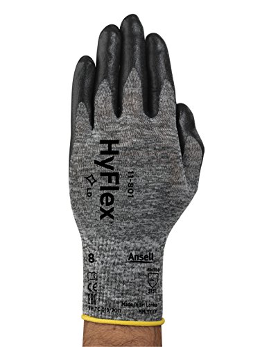 Ansell HyFlex 11-801 Mehrzweckhandschuhe, Mechanikschutz, Schwarz - 2