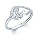 V. K. Jewels Pleasing Heart (Cz) Rhodium Ring For Women - Fr1012R [Vkfr1012R] RS.152.00