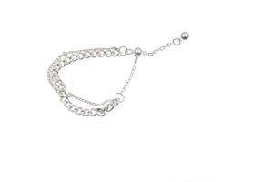 WLLDDDIU Ring Silber 925 Damen, S925 Sterling Silber Doppelschicht Kettenring Verstellbare Ringe Einfacher Offener Ring Silber Ewigkeitsring Hochzeitscharme Schmuck Geschenke Für Mädchen Damen