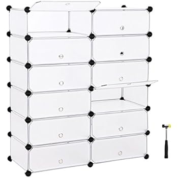 Quuylin Schuhorganizer Für 16 Paare - Grau, Faltbar, 53x42x33cm