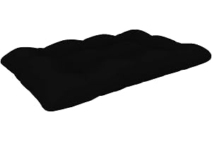POKAR Palettenkissen Wasserdicht Palettenauflagen Palettenauflage Palettenmöbel Palettensofa, Sitzkissen 120x80, Schwarz