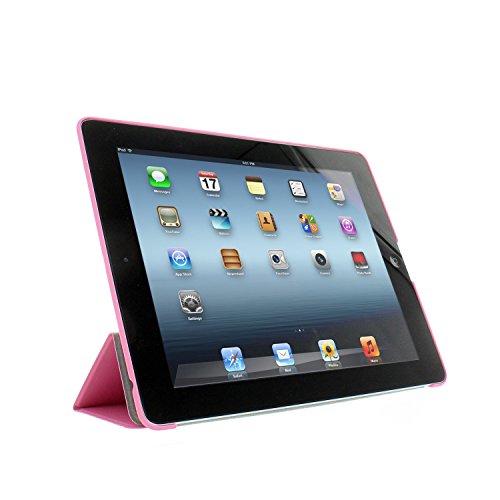 Khomo iPad 2, iPad 3, iPad 4 Retina Hülle Case Rosa Gehäuse mit doppelten Schutz ultra dünn und leicht, Smart Cover – Dual Pink - 6