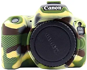 NEOHOOK Silicon Cover for Canon 200D II Camera Case, Professional Silicone Rubber Camera Case Cover Detachable Protective for Canon 200 D II - Green