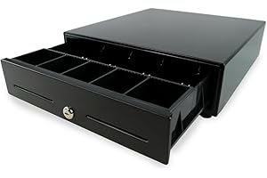 HDWR HD-KER33 Tiroir-Caisse, Tiroir pour Caisse Enregistreuse, Moyen, Compartiment Coulissant Pour Pièces, Deux Fentes Supplémentaires, Trois Modes D'ouverture 33 x 34,8 x 9 cm