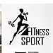 Produktbild Qbbes 85 * 83 Cm Fitness Sport Vinyl Wandtattoo Frau Bodybuilding Crossfit Gym Kunstwand Wandaufkleber Fitness Center Decor Wandaufkleber Für Zimmer