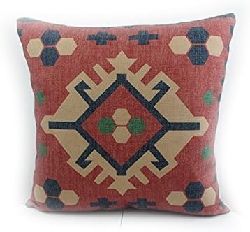 Rust And Blue Vintage Kilim Cushion Cover Pillow Case