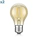 Produktbild ledscom.de E27 LED Leuchtmittel Glühfaden Vintage Amber A60 4W=36W extra-warm-weiß 400lm A++ auch wetterfest, 2 STK.