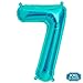Produktbild DeaGo XXL Folienballon Zahl [ca.100cm], Blau Luftballon Zahlen für Geburtstag Jubiläum & Party Geschenk partydeko Folienballon Zahlen Luftballons Happy Birthday ( 0-9 ) (Blau [ 7 ])
