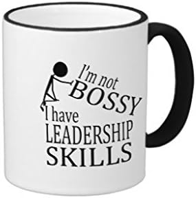 Polyo Fantastic Mug Im Not Bossy I Have Leadership Skills Ringer Coffee Mug
