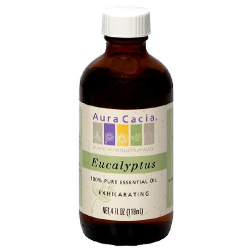 Aura Cacia 100% Pure Essential Oil, Eucalyptus, 4-Ounces Aura Cacia 100% Pure Essential Oil, Eucalyptus, 4-Ounces