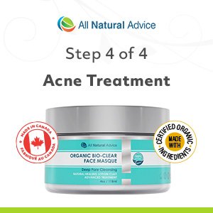 All Natural Advice Bio Organische Gesichtsmaske hergestellt in Kanada für sichtbar reinere Haut, bekämpft unreine Haut, dringt tief in die Poren, hydradiert und ist auch optimal zur Akne Behandlung 120 ml - 6
