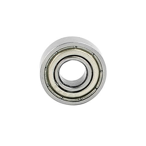sourcingmap® 10Stk 15mm x 5mm 696Z Silber Farbe Schild Rillen Kugel Lager - 3