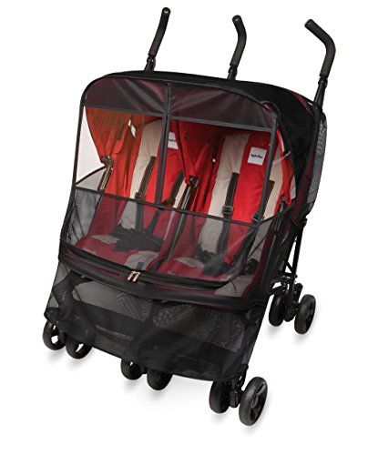 [Manito] Mesh Twin Mostquito Net / Mosquito Net for Twin Baby Stroller and Pushchair, Eye Protective Wide Windows