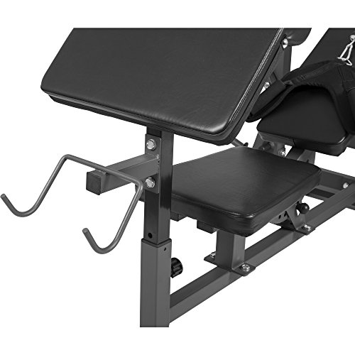 GYRONETICS E-Series Universal Multi-Schrägbank Kraftstation mit Beincurler, Dipper, Bauchtrainer, Curler, Butterflys / Muskeltraining – Hantelbank für Langhantel Kurzhantel Training - 9