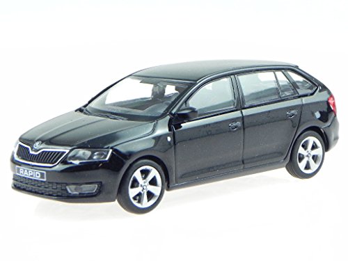 Preisvergleich Produktbild Skoda Rapid Spaceback schwarz Modellauto 143AB-030D Abrex 1:43